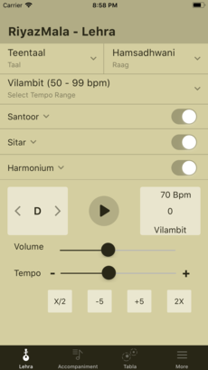 RiyazMala - App for Tabla Riyaz